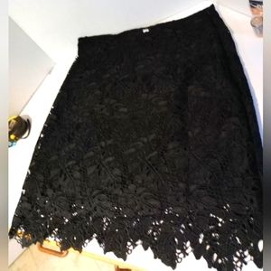 L love Black Lace Skirt sz.‎ Large
